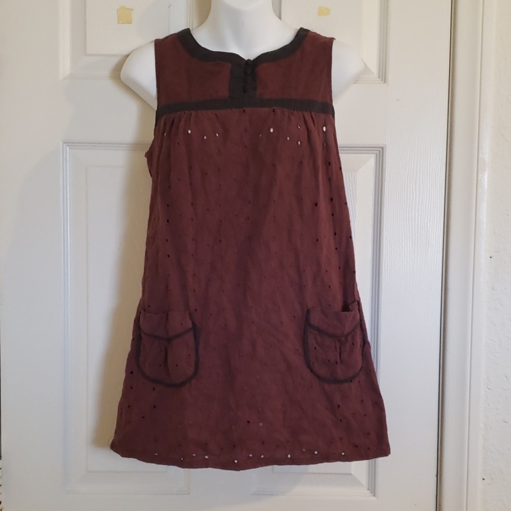 Trinity size M dress or long top.  Brown and black